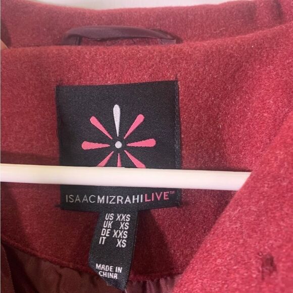 Isaac Mizrahi XXS New Faux Wool Color Block Coat - Picture 5 of 7